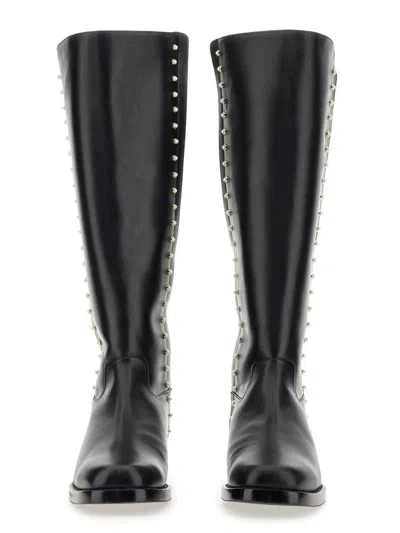 Shop Stuart Weitzman Boot Pearl Riding In Black