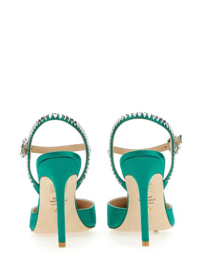 Shop Stuart Weitzman Gemcut 100 Ankle Strap Pump In Green