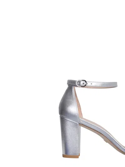 Shop Stuart Weitzman Nearly Nude Sandals In Silver