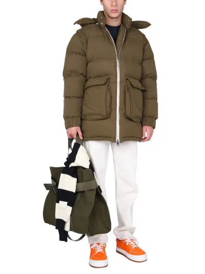 Shop Sunnei "puffy" Down Jacket Unisex In Military Green
