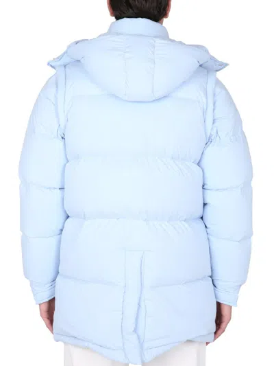 Sunnei Removable Sleeved Puffy Down Jacket In Azure