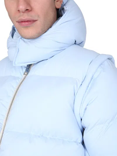 Sunnei Removable Sleeved Puffy Down Jacket In Azure