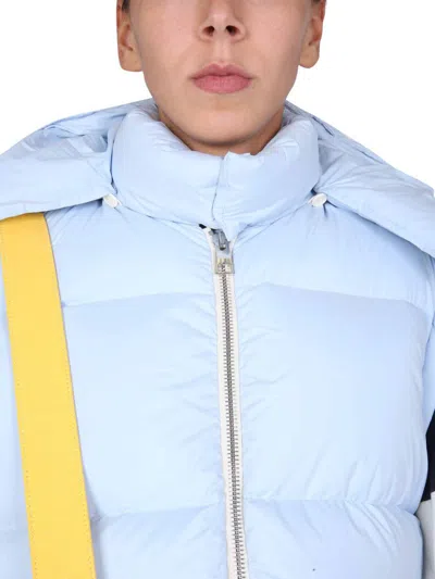 Sunnei Removable Sleeved Puffy Down Jacket In Azure