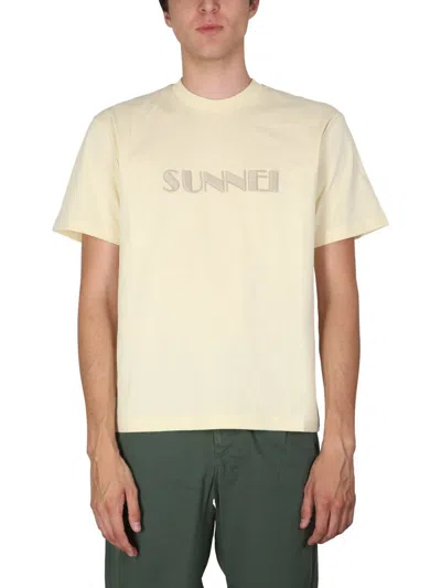 Sunnei Crewneck T-shirt Unisex In Neutral
