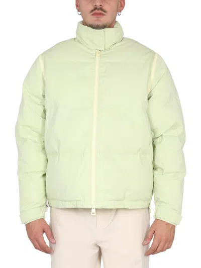 Shop Sunnei Jacket With Zip In Green