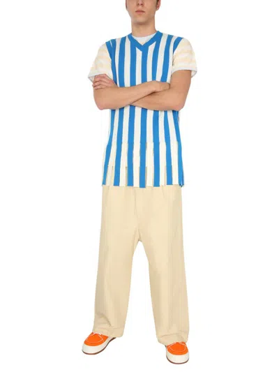 Sunnei V-collar Short-sleeved T-shirt In Multicolour