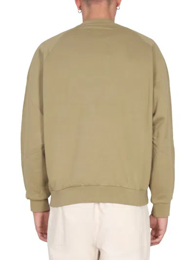 Sunnei Sweatshirt With Logo Embroidery In Beige