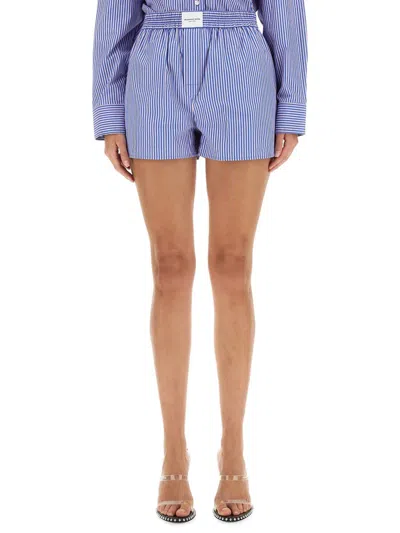 Alexander Wang T T By Alexander Wang Shorts With Logo In Multicolour