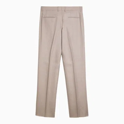Shop Tagliatore Taupe Trousers In Grey