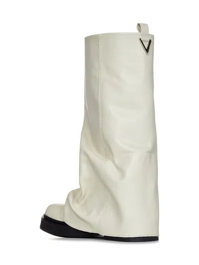 Shop Attico The  ''robin'' Boots In Ivory