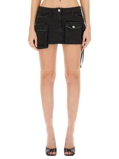 Shop Attico The  Fay Mini Skirt In Black