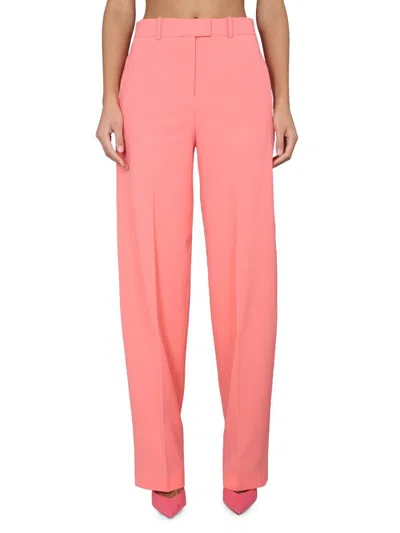 Shop Attico The  Long Pants ''jagger'' Salmon In Pink