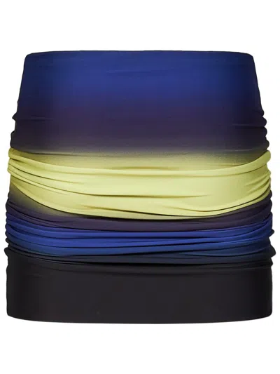 Shop Attico The  Mini Skirt In Multicolour