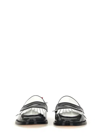 Shop Thom Browne Kilt Varsity Penny Loafer In Grey