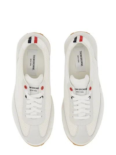 Shop Thom Browne Sneaker Low-top Panelled In White