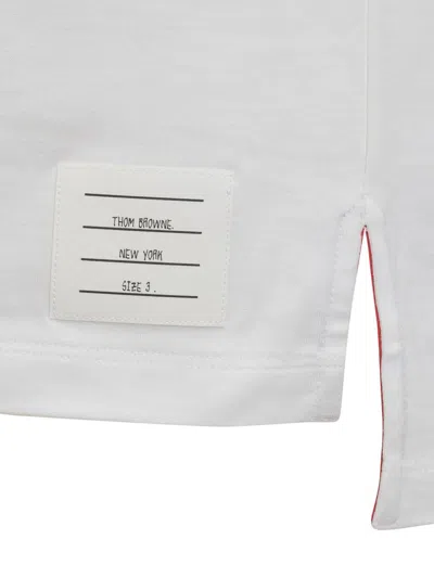 Shop Thom Browne Rwb Stripe T-shirt In White