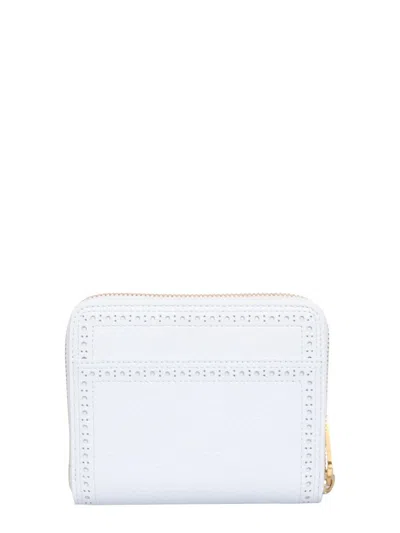 Shop Thom Browne Wallet With Zip In White