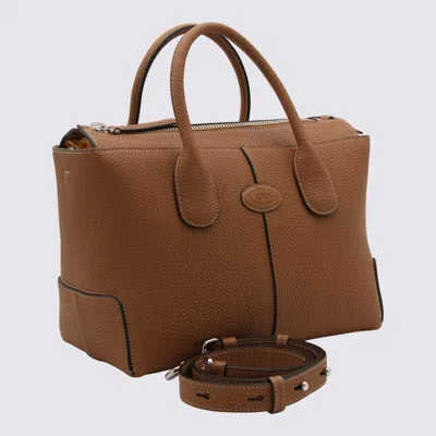 Shop Tod's Brown Leather Di Tote Bag