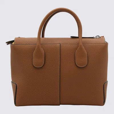 Shop Tod's Brown Leather Di Tote Bag