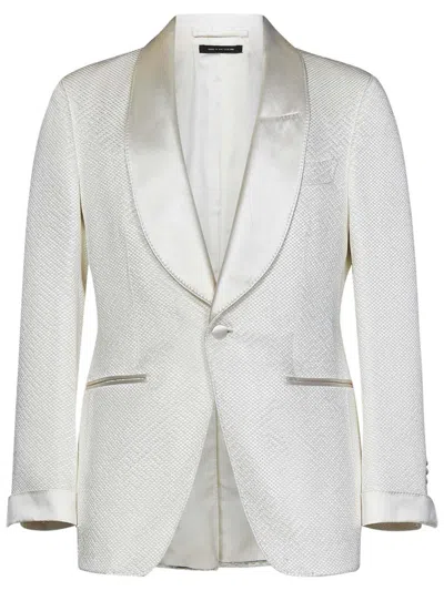Shop Tom Ford Atticus Suit In Ivory