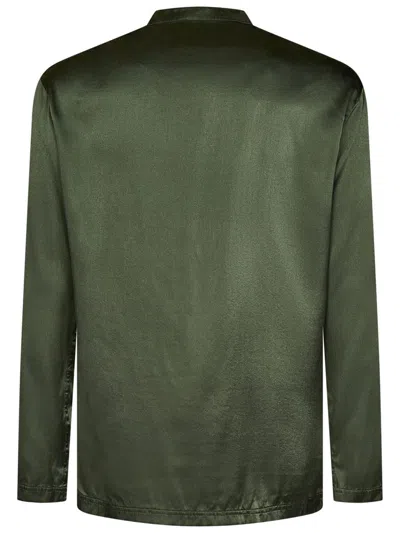 Shop Tom Ford Henley Pajama In Green