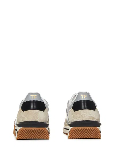 Shop Tom Ford James Sneakers In Silver