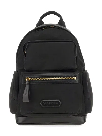 Shop Tom Ford Large Backpack In Black
