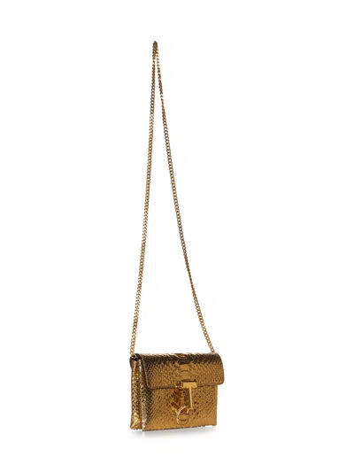 Shop Tom Ford Monarch Mini Shoulder Bag In Golden