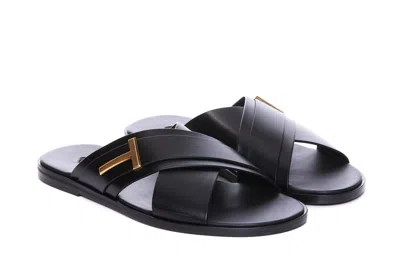 Shop Tom Ford Sandals In Black