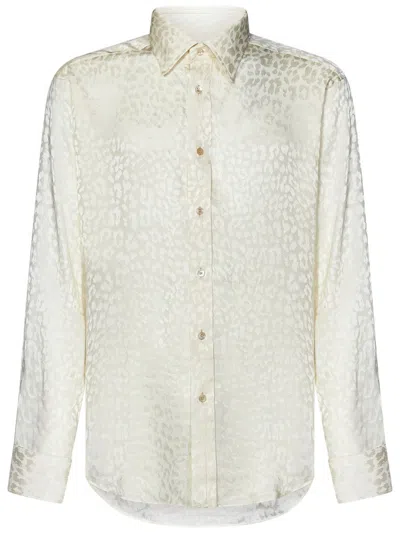 Shop Tom Ford Shirt In Ivory