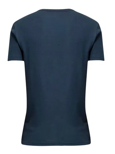 Shop Tom Ford Stretch Cotton T-shirt In Blue