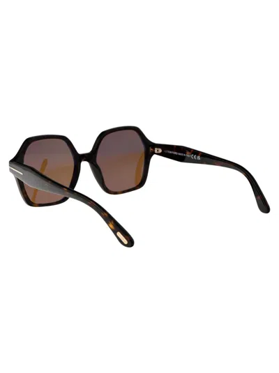 Shop Tom Ford Sunglasses In 52e Avana Scura / Marrone