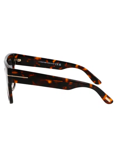 Shop Tom Ford Sunglasses In 52b Avana Scura / Fumo Grad