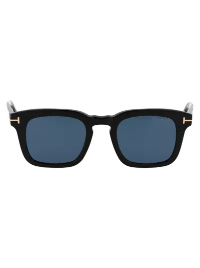 Shop Tom Ford Sunglasses In 01v Nero Lucido / Blu