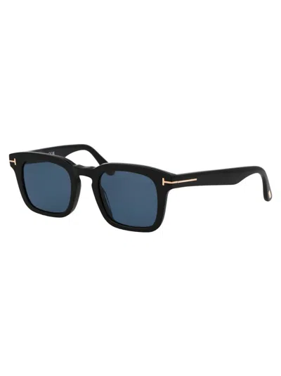 Shop Tom Ford Sunglasses In 01v Nero Lucido / Blu