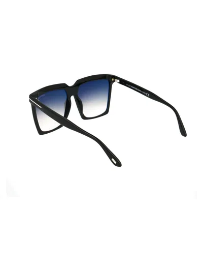 Shop Tom Ford Sunglasses In 01b Nero Lucido / Fumo Grad