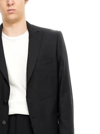 Tonello Single-breasted Jacket With Peaked Lapels In Black