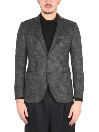 Tonello Single-breasted Jacket With Notched Lapels In Grey