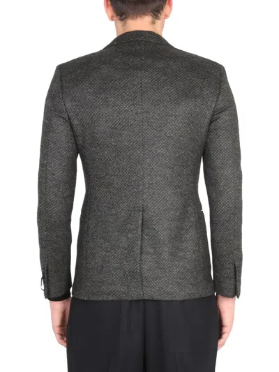 Tonello Single-breasted Jacket With Notched Lapels In Grey