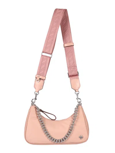 Shop Tory Burch Crescent 151 Mercer Small Bag In Pink