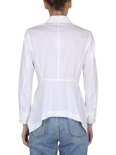 Shop Tory Burch Poplin Shirt In White