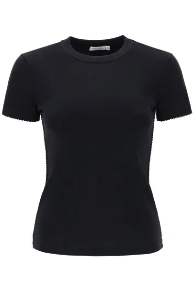 Shop Saks Potts Uma T-shirt With Picot Details In Nero