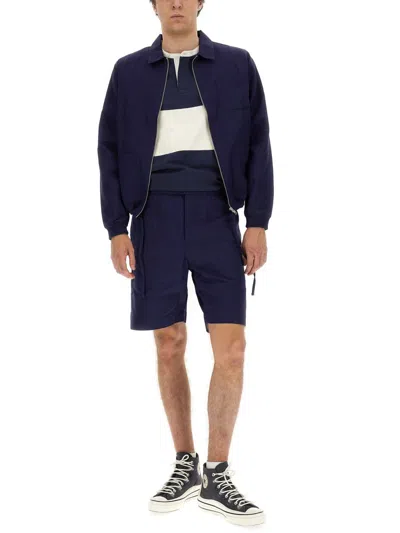 Umbro Logo Patch Jacket In Blue