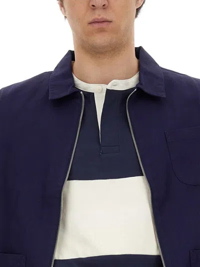 Umbro Logo Patch Jacket In Blue