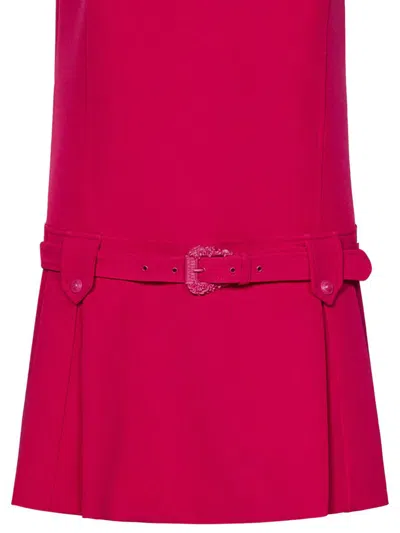 Shop Versace Jeans Couture Mini Dress In Fuchsia