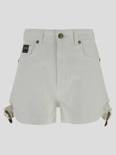 Shop Versace Jeans Couture Shorts In Wht