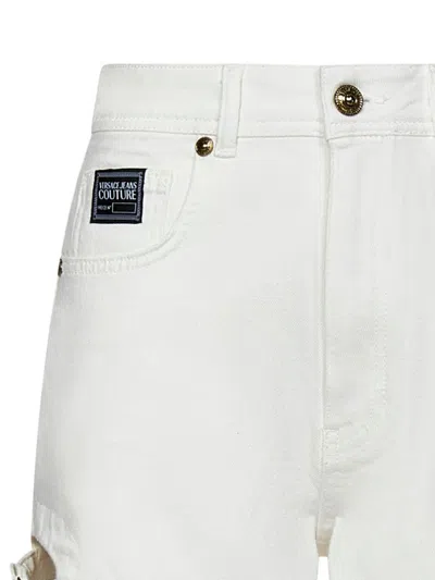 Shop Versace Jeans Couture Shorts In White