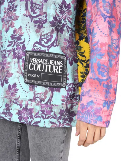 Shop Versace Jeans Couture Sweatshirt With "tapestly" Print In Multicolour
