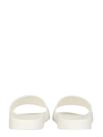 Shop Versace Medusa Smiley Slide Sandals In White
