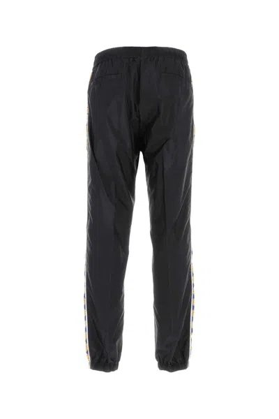 Shop Versace Jogging Pants With Baroque Print In Black